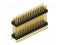 Connector: pin strips; pin header; male; PIN: 38; 1.27mm; SMT; 2x19