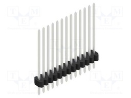 Connector: pin strips; pin header; male; PIN: 13; 1.27mm; THT; 1x13