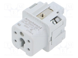 Connector: HDC; contact insert; female; C146; PIN: 5; 4+PE; size A3
