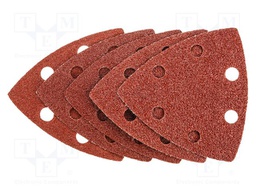 Cleaning cloth: sandpaper; 83x83x83mm; 5pcs; triangular
