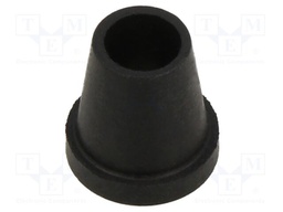 Grommet; caoutchouc; L: 14.8mm; -20÷80°C; Øcable: 7mm; black