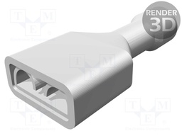 Terminal: flat; 6.35mm; 0.8mm; female; 1.3÷2mm2; crimped; insulated