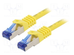 Patch cord; S/FTP; 6a; stranded; Cu; LSZH; yellow; 2m; 26AWG