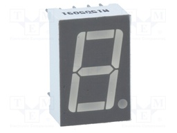 Display: LED; 7-segment; 14.2mm; 0.56"; No.char: 1; red; 2.8÷3.6mcd