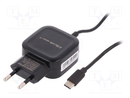 Power supply: switched-mode; 5VDC; 3.4A; Out: USB,USB C; 17W