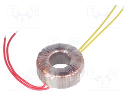 Transformer: toroidal; 40VA; 230VAC; 24V; 1.67A; 0.6kg; Ø: 85mm; IP00