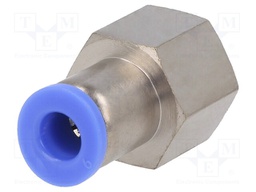 Push-in fitting; straight; -0.95÷15bar; Mat: nickel plated brass