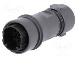 Connector: circular; plug; male; PIN: 22; w/o contacts; for cable