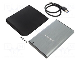 Hard discs housing: 2,5"; USB 3.1; Enclos.mat: aluminium; USB C