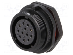 Socket; female; SP21; PIN: 12; IP68; soldering; 400V; 0.75mm2; 5A