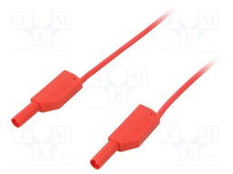 Test lead; silicone; 2m; red; 19A; 1kV; Cond.cross sec: 1mm2