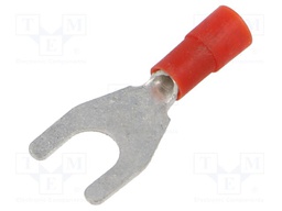 Tip: fork; M6; 0.5÷1mm2; crimped; for cable; insulated; tinned; red