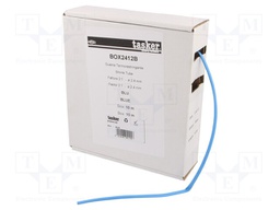Heat shrink sleeve; glueless; 2: 1; 2.4mm; L: 10m; blue; polyolefine