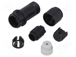 Connector: circular; plug; male; PIN: 4; w/o contacts; for cable