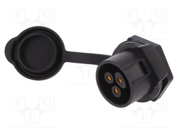 Socket; Connector: circular; size 20; 02; female; PIN: 3; for latch