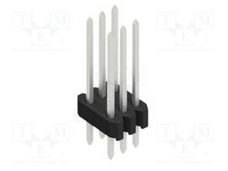 Connector: pin strips; pin header; male; PIN: 6; 1.27mm; THT; 2x3