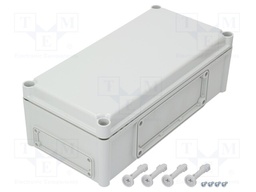 Enclosure: wall mounting; X: 190mm; Y: 380mm; Z: 130mm; EK; grey; IK08
