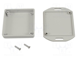 Enclosure: multipurpose; X: 60mm; Y: 60mm; Z: 15mm; with fixing lugs