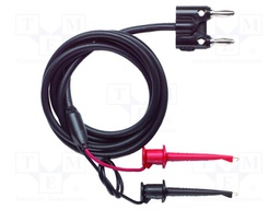 Test lead; 2x hook clip-on probe-BNC male plug; Urated: 300V