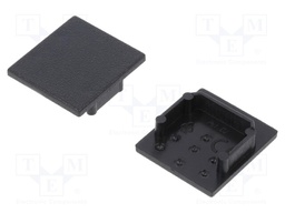 Cap for LED profiles; black; ABS; Application: LINEA20