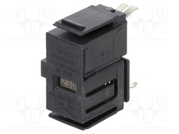 Fuse holder; cylindrical fuses; 5x20mm; snap-fastener; black