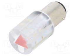 Indicator: LED; BA15D,T20; red; plastic; 24VAC; 24VDC; -20÷60°C