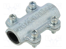 Splice terminal: fixing clamp; two-part; 10bar; cast iron; CLAMPS