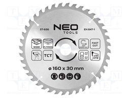 Circular saw; Ø: 160mm; Teeth: 18; cemented carbide; Øhole: 30mm
