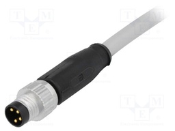 Connector: M8; male; PIN: 4; straight; with lead; plug; 1.5m; PVC