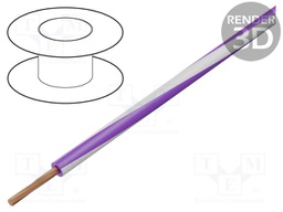 Wire; FLRY-B; 1x2.5mm2; stranded; Cu; PVC; white-violet; 60V; 100m