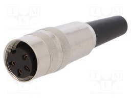 Connector: M16; female; for cable; IP40; plug; soldering; 250V; 5A