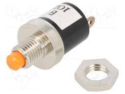 Switch: push-button; Pos: 2; SPST; 3A/125VAC; 2A/24VDC; ON-(ON)