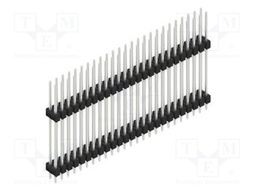 Connector: pin strips; pin header; male; PIN: 50; 2.54mm; THT; 2x25