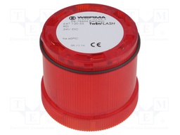 Signaller: lighting; flashing light; Colour: red; Usup: 24VDC; LED