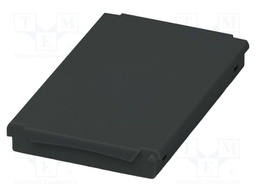 Cover; black; UL94V-0; BC 71,6; polycarbonate; snap-fastener