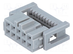 Plug; IDC; female; PIN: 10; IDC; for ribbon cable; 1.27mm; 4.25A
