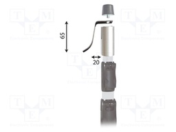 Probe tip; for testing overhead lines,for testing busbars