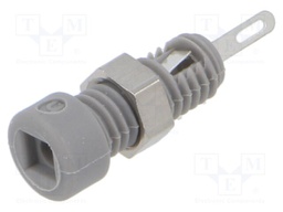 Connector: 2mm banana; socket; 6A; Overall len: 21mm; grey