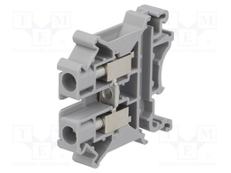 Splice terminal: rail; 0.2÷6mm2; ways: 1; terminals: 2; grey; 800V