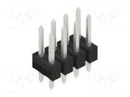 Connector: pin strips; pin header; male; PIN: 8; 2.54mm; THT; 2x4