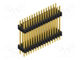 Connector: pin strips; pin header; male; PIN: 32; 1.27mm; THT; 2x16