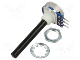 Potentiometer: shaft; single turn; 4.7MΩ; ±20%; 0.4W; linear; 6mm