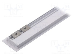Profiles for LED modules; white; recessed; white; L: 1m; aluminium