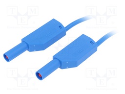 Test lead; PVC; 0.5m; blue; 32A; Type: with 4mm axial socket