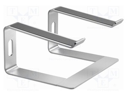 Stand; 5kg; 15.6"; silver; aluminium; 260x225x142mm; laptop
