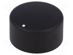 Knob; with pointer; aluminium,thermoplastic; Shaft d: 6mm; black