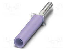 Test socket; screw terminal; PA; ways: 1; W: 5mm; H: 5mm; Body: violet