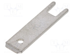 Terminal: flat; 6.3mm; 0.8mm; male; THT; Overall len: 24mm; straight