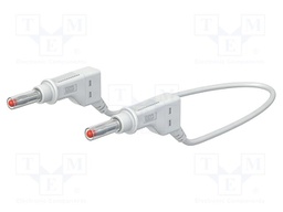 Connection cable; 32A; banana plug 4mm,both sides; Len: 2m; white