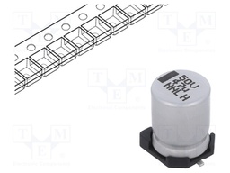 Capacitor: electrolytic; 47uF; 50VDC; 8x8x10mm; ±20%; -55÷125°C